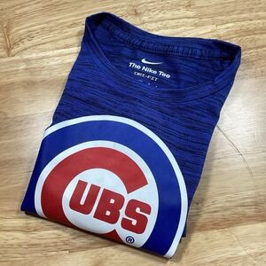 Youth Nike Chicago Cubs Baseball short sleeved performance tee Blue small (8)